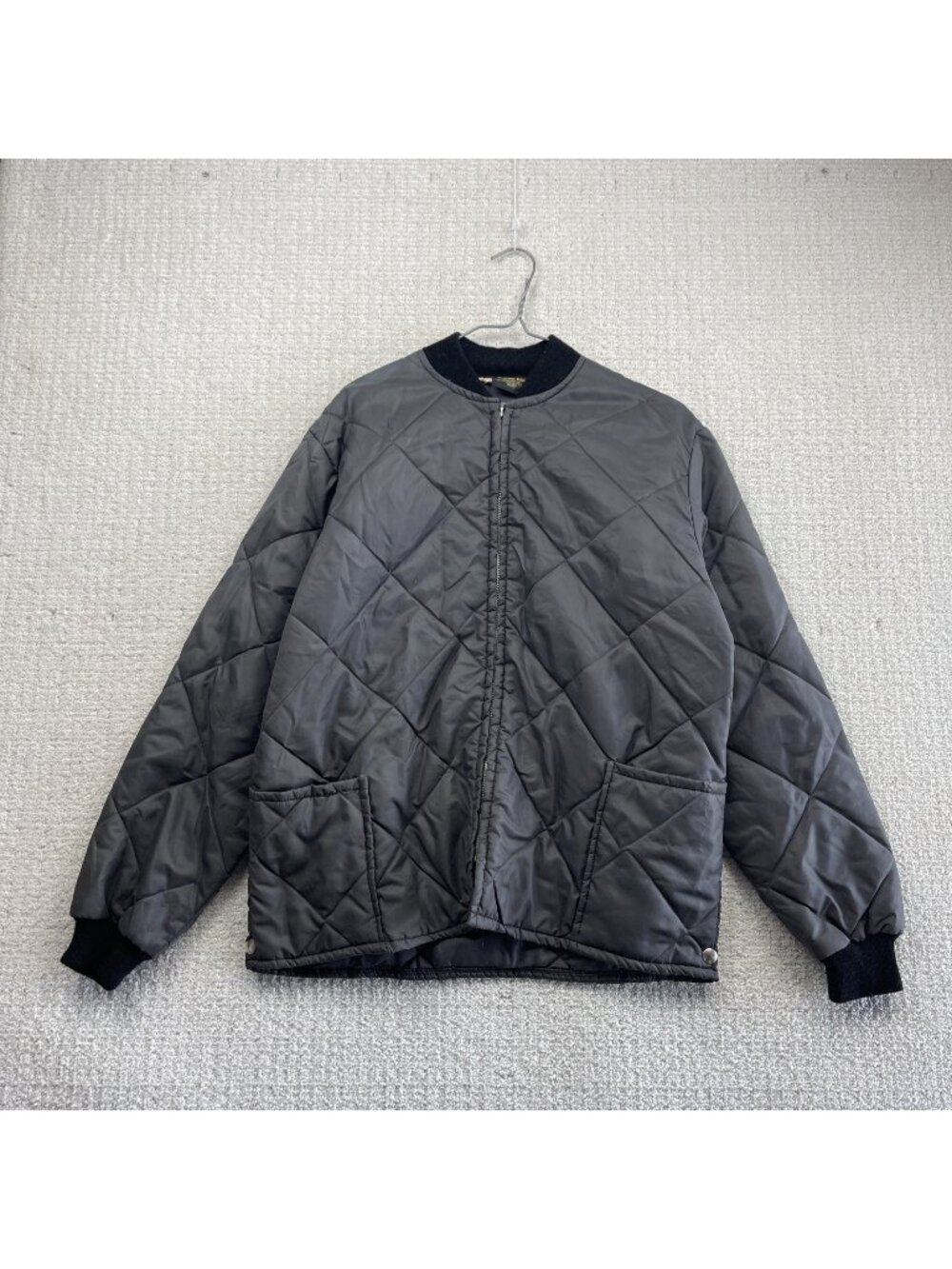 Vintage Thermo King Quilted Liner Bomber Jacket Gray Military / Workwear Read